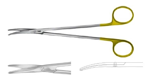 TC МЕТЦЕНБАУМ НОЖИЦІ ВИГНУТІ 180MM